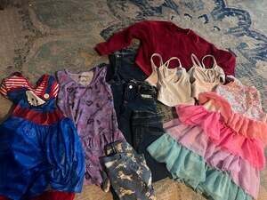 Girls Size 6-7 Assorted Lot of Athleta Girl, Disney Descendants, and Hello Kitty